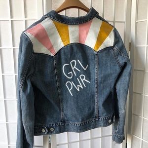 Girl Power Painted Denim Jacket